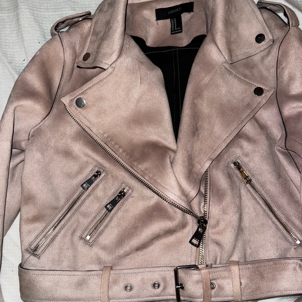 Forever 21 Light Pink Faux Leather Jacket